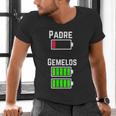 Cufflinks Battery Filled Tired Dad Low Battery Charge Men's V-Neck T-Shirt
