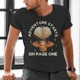 Cute Dragon Book Hot Air Balloon Adventure Fantasy Reading Men's V-Neck T-Shirt Cute Dragon Book Hot Air Balloon Adventure Fantasy Reading Men's V-Neck T-Shirt