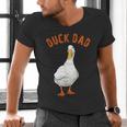 Cute Duck Dad Lover Illustration Duck Owner Men's V-Neck T-Shirt