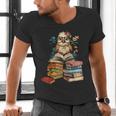 Cute Reading Chicken With Glasses Books Bookworm Reader Book Men's V-Neck T-Shirt Cute Reading Chicken With Glasses Books Bookworm Reader Book Men's V-Neck T-Shirt