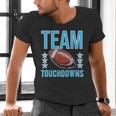Cute Team Touchdowns Gender Reveal For Mom And Dad Men's V-Neck T-Shirt