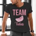 Cute Team Tutus Gender Reveal For Mom And Dad Men's V-Neck T-Shirt