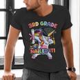 Dabbing 3rd Grade Unicorn Graduation Class Of 2021 Nailed It Men's V-Neck T-Shirt