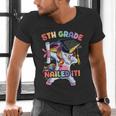 Dabbing 5th Grade Unicorn Graduation Class Of 2020 Nailed It Men's V-Neck T-Shirt