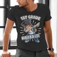 Dabbing Graduation Boy 1st Grade Class Of 2021 Nailed It Men's V-Neck T-Shirt