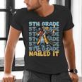 Dabbing Graduation Boy 5th Grade Nailed It Class Of 2025 Men's V-Neck T-Shirt