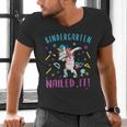 Dabbing Kindergarten Unicorn Graduation Class 2021 Nailed It Men's V-Neck T-Shirt