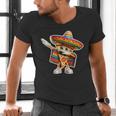 Dabbing Mexican Pizza Dance Food Lover Graduation Men's V-Neck T-Shirt