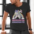 Dabbing Unicorn Kindergarten Graduation Dab Dance Girl Men's V-Neck T-Shirt