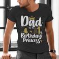 Dad Of The 1st Birthday Princess Girl 1 Years Old B-Day Men's V-Neck T-Shirt