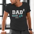 Dad 2 Second Time Dad Dad Of Two Men's V-Neck T-Shirt Dad 2 Second Time Dad Dad Of Two Men's V-Neck T-Shirt