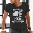 Dad Of 3 Cool Daddy Of Three Fathers Day Dad Of Three Men's V-Neck T-Shirt