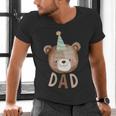Dad Bear 1st Birthday Beary First Birthday Matching Family Men's V-Neck T-Shirt