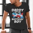 Dad Of The Birthday Boy Airplane Men's V-Neck T-Shirt