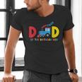 Dad Of The Birthday Boy Choo Choo Train Family Matching Men's V-Neck T-Shirt