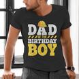 Dad Of The Birthday Boy Construction Birthday Party Hat Men Men's V-Neck T-Shirt