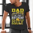 Dad Of The Birthday Boy Construction Truck Men's V-Neck T-Shirt