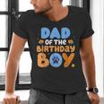 Dad Of The Birthday Boy Dog Lover Family Matching Men's V-Neck T-Shirt