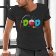 Dad Of The Birthday Boy Birthday Fishing Family Men's V-Neck T-Shirt