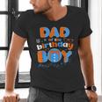 Dad Of The Birthday Boy Matching Family Blippy Men's V-Neck T-Shirt Dad Of The Birthday Boy Matching Family Blippy Men's V-Neck T-Shirt
