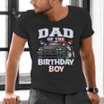 Dad Of The Birthday Boy Policeman Officer Party Men's V-Neck T-Shirt Dad Of The Birthday Boy Policeman Officer Party Men's V-Neck T-Shirt