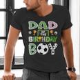 Dad Of The Birthday Boy Soccer Player Game Day Men's V-Neck T-Shirt