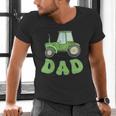 Dad Of The Birthday Boy Tractor Farm Trucks Family Party Men's V-Neck T-Shirt Dad Of The Birthday Boy Tractor Farm Trucks Family Party Men's V-Neck T-Shirt