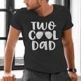 Dad Of The Birthday Boy Two Cool 2nd Bday Father Papa Daddy Men's V-Neck T-Shirt