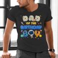 Dad Of The Birthday Boy Two The Moon Space Family Matching Men's V-Neck T-Shirt