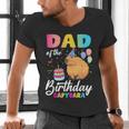 Dad Of The Birthday Capybara Girl Bday Party Family Men's V-Neck T-Shirt