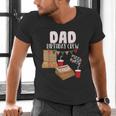 Dad Birthday Crew Pizza Theme Birthday Pizza Lover Party Men's V-Neck T-Shirt