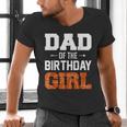 Dad Of The Birthday Girl Basketball Dad Family Matching Men's V-Neck T-Shirt