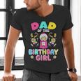 Dad Of The Birthday Girl Candy Family Bday Party Men's V-Neck T-Shirt