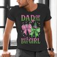Dad Of The Birthday Girl Coquette Matching Family Party Men's V-Neck T-Shirt