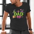 Dad Of The Birthday Girl Witch Family Party Decorations Men's V-Neck T-Shirt