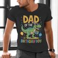 Dad Of The Birthday Party Outfit Dinosaur Squad Daddy Men's V-Neck T-Shirt