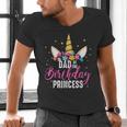 Dad Of The Birthday Princess Father Unicorn Birthday Men's V-Neck T-Shirt Dad Of The Birthday Princess Father Unicorn Birthday Men's V-Neck T-Shirt