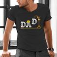 Dad Construction Excavator Family Matching Bday Party Men's V-Neck T-Shirt