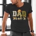 Dad Construction Excavator Kids Matching Family Party Men's V-Neck T-Shirt