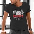 Dad Daddy Pit Crew Race Car Birthday Racing Party Men's V-Neck T-Shirt