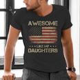 Dad From Daughter Awesome Like My Daughters Men's V-Neck T-Shirt