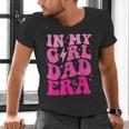 In My Dad Era Girl Groovy Retro Papa Fathers Day Men's V-Neck T-Shirt