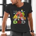 Dad Farm Animal Birthday Family Matching Party Men's V-Neck T-Shirt