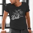 Dad Of Four Toddler Kids Fathers Day Fist Bump Family Men's V-Neck T-Shirt