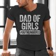 Dad Of Girls Outnumbered Shirt Men Daddy Fathers Day Men's V-Neck T-Shirt