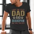 Dad And Grandpaw Dog Grandpaw Grandpa Men Men's V-Neck T-Shirt Dad And Grandpaw Dog Grandpaw Grandpa Men Men's V-Neck T-Shirt