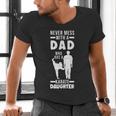 Dad Who Has a Karate Daughter Dad & Daughter Men's V-Neck T-Shirt
