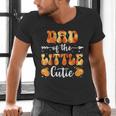 Dad Little Cutie Baby Shower Orange 1st Birthday Party Men's V-Neck T-Shirt
