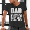 Dad The Man Who Has Everything But Hair Father's Day Men's V-Neck T-Shirt