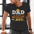 Dad Mom Of The Birthday Boy Kid Construction Matching Family Men's V-Neck T-Shirt